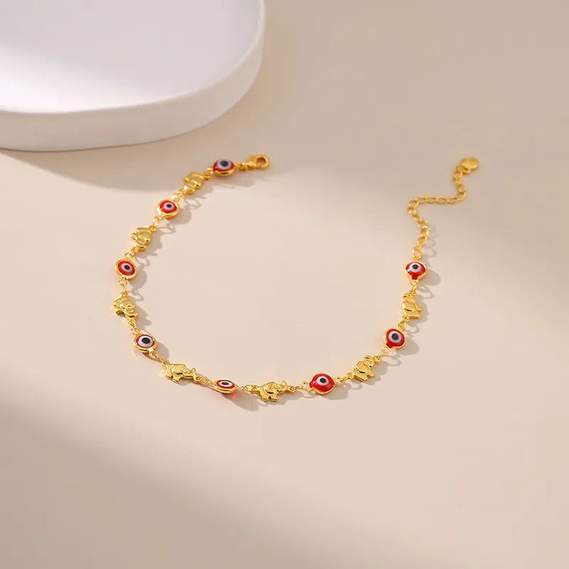 Anklet Evil Eye "Mystic Guardian" Gold Plated