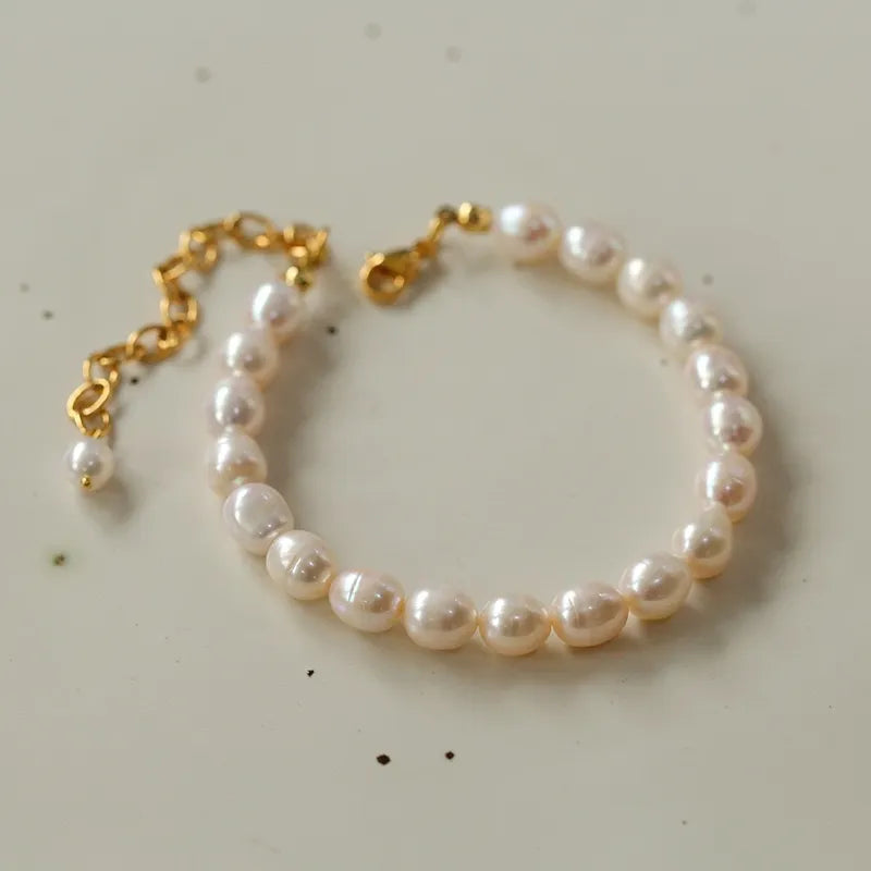 Cavigliera Perla "Delicatezza Intramontabile" Dorata Oro