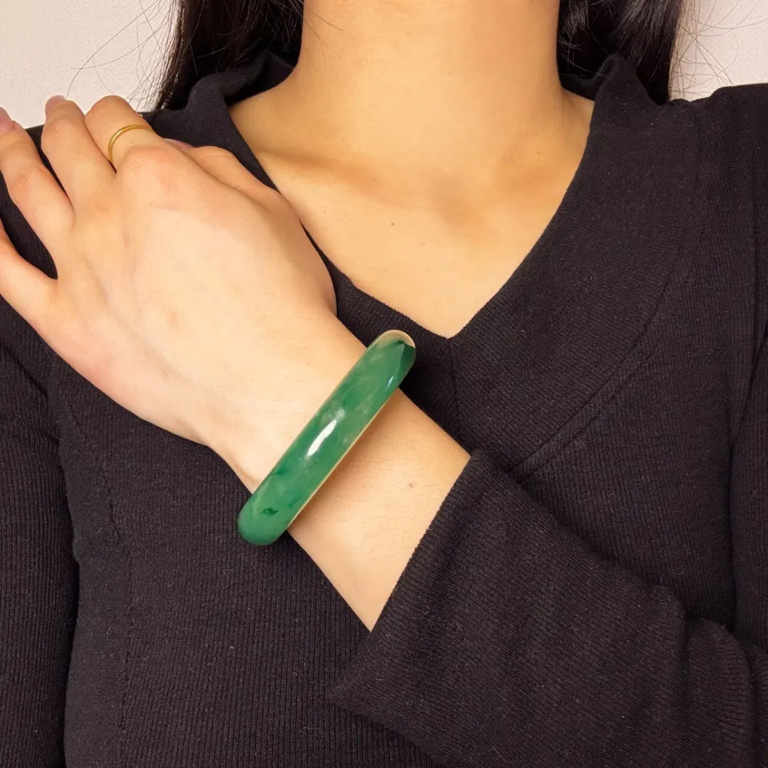 Jade Armreif "Sanfte Nuancen"