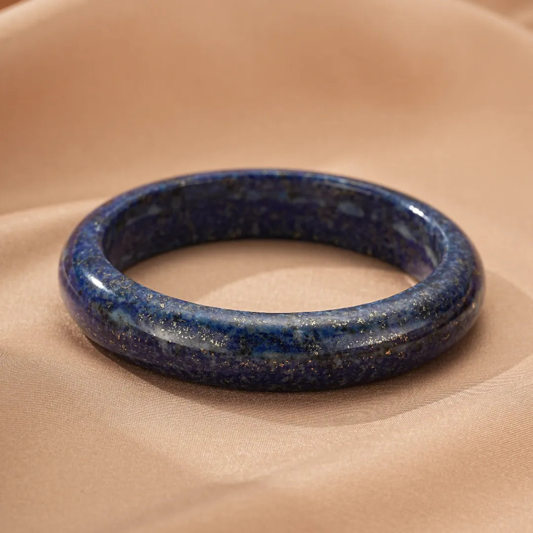 Lapis Lazuli Cuff Bracelet "Nocturnal Serenity"