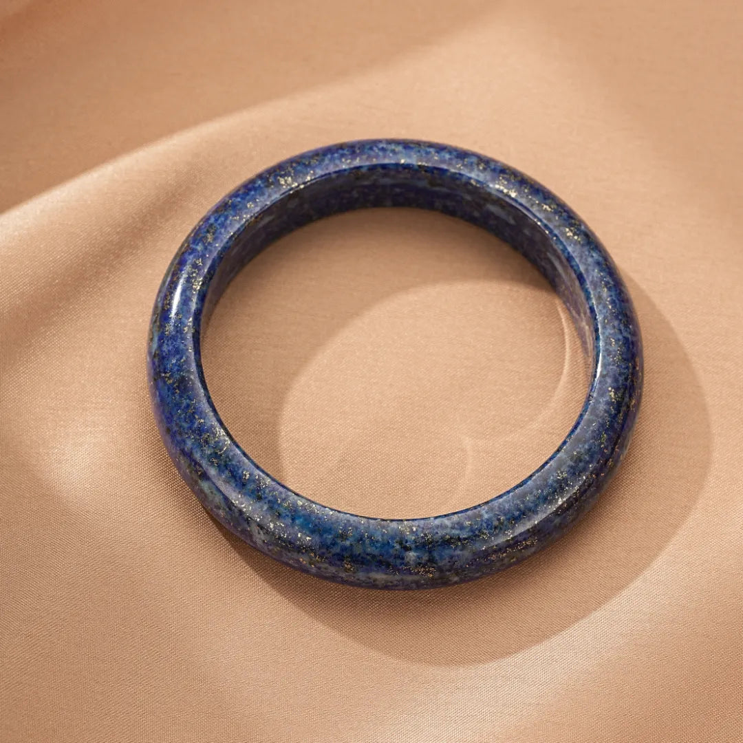 Lapis Lazuli Cuff Bracelet "Nocturnal Serenity"