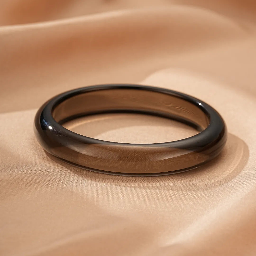 Obsidian Cuff Bracelet "Deep Mystery"