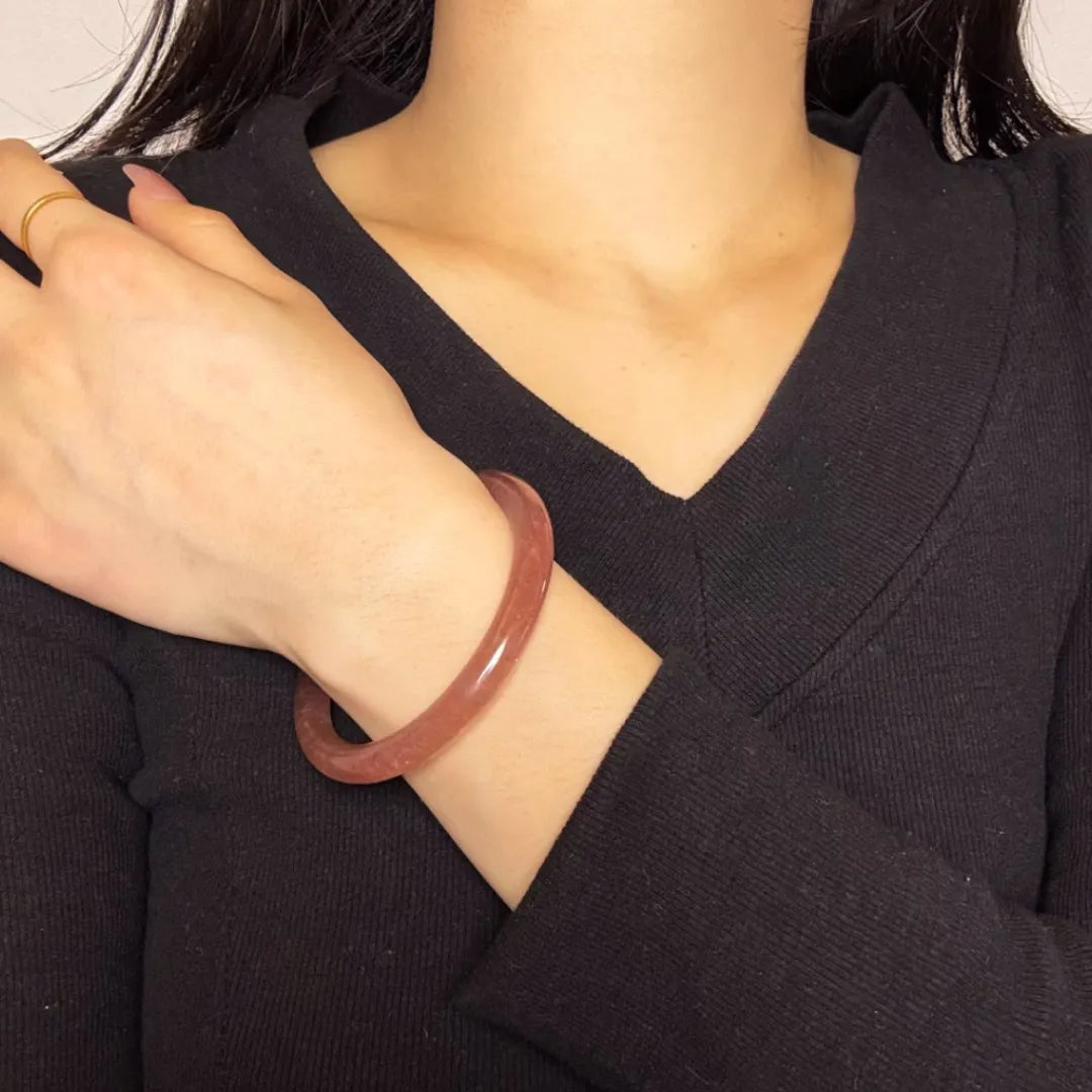 Bracciale Rigido Quarzo Fragola "Amore Gioioso"