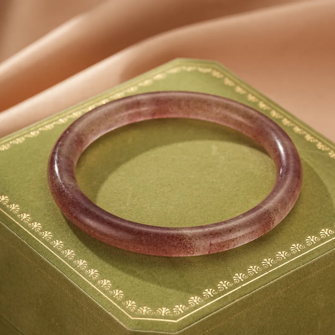 Bracciale Rigido Quarzo Fragola "Amore Gioioso"