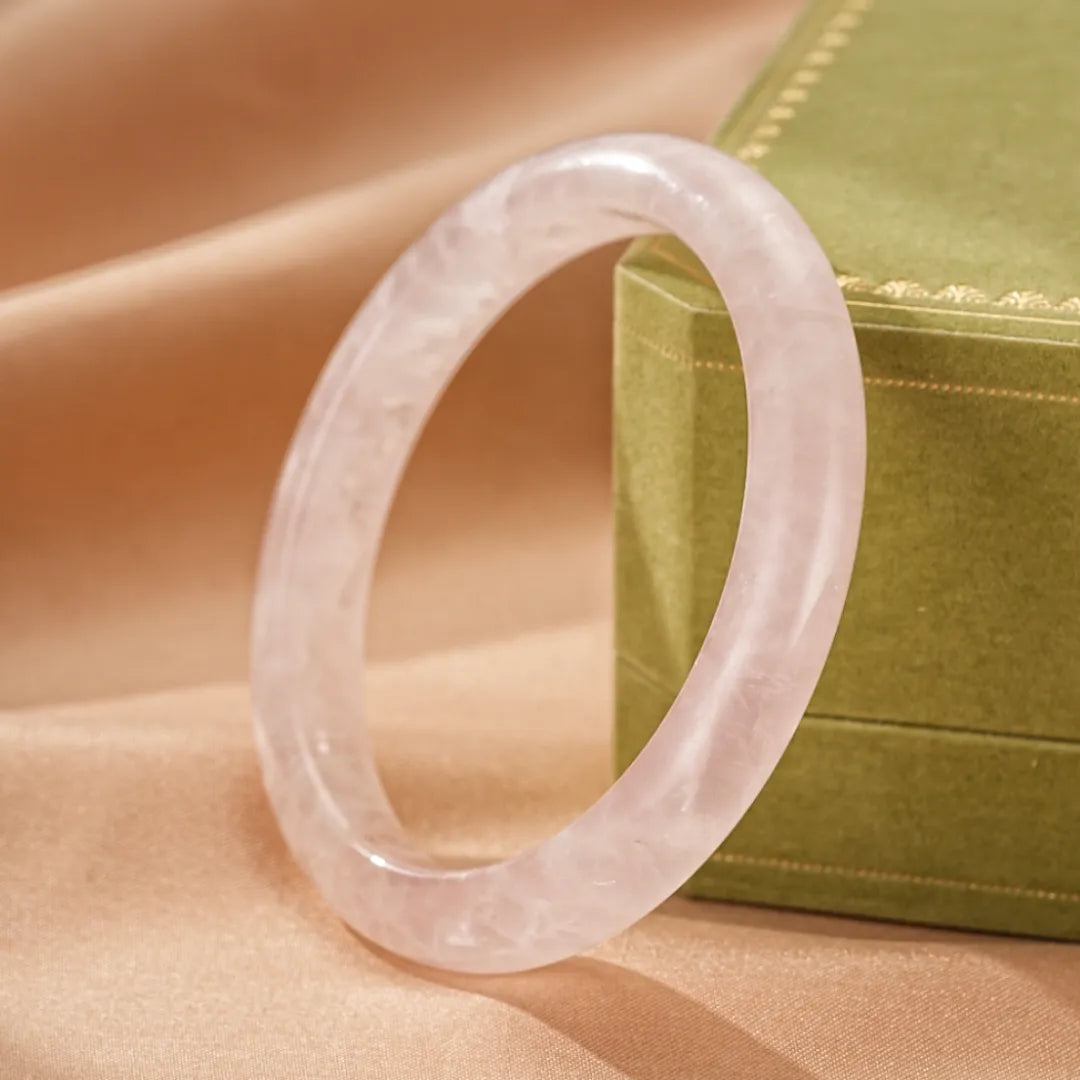 Bracciale Rigido Quarzo Rosa "Amore Incondizionato"