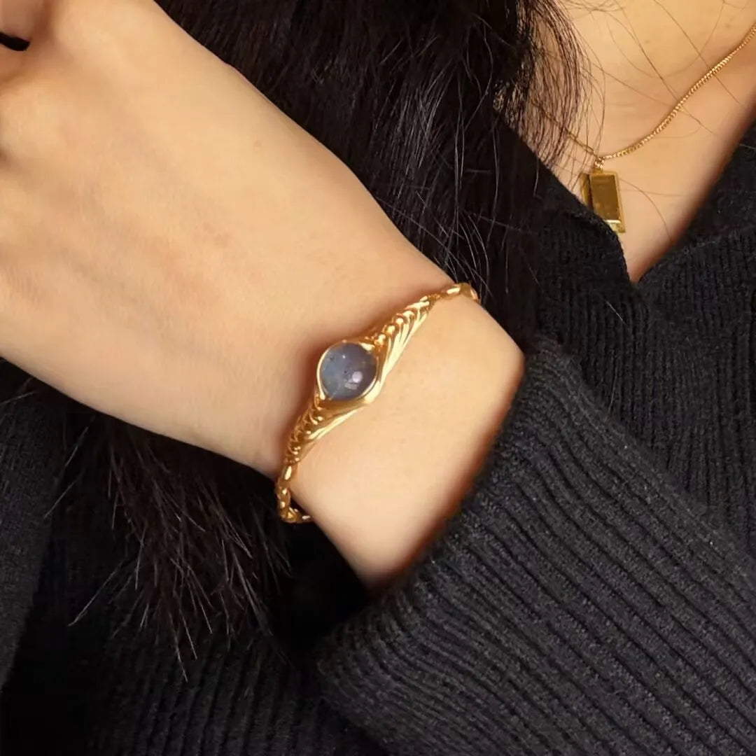 Pulsera Labradorita "Clarividencia" Dorado Oro