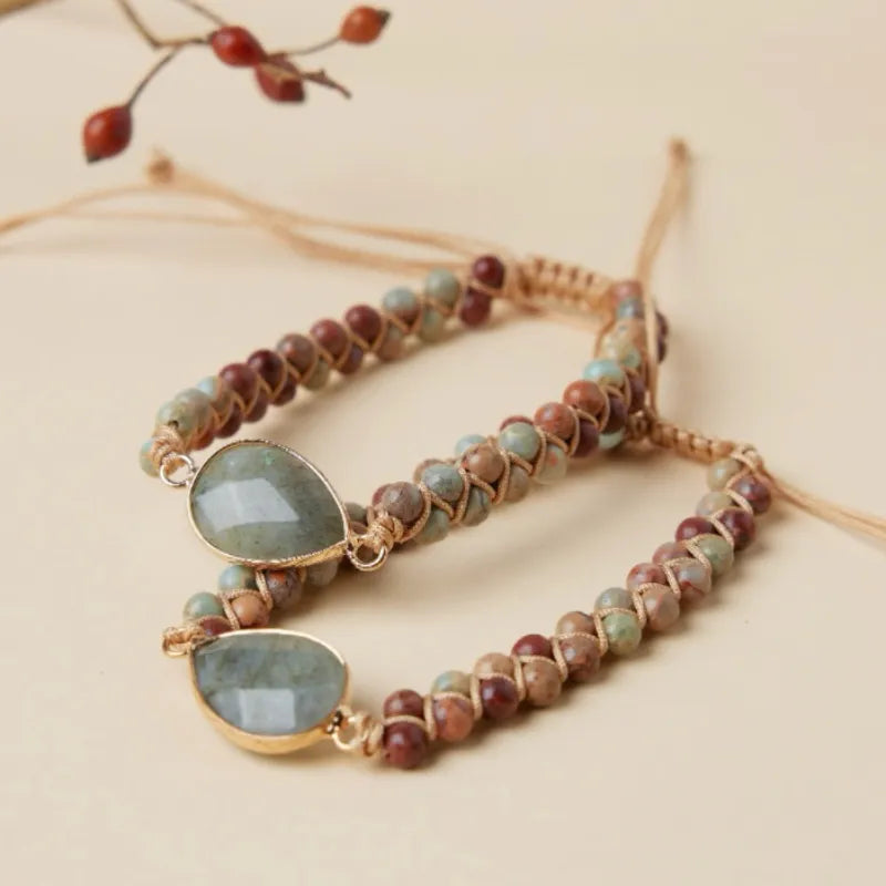 Pulsera Labradorita y Jaspe "Claridad Suave"