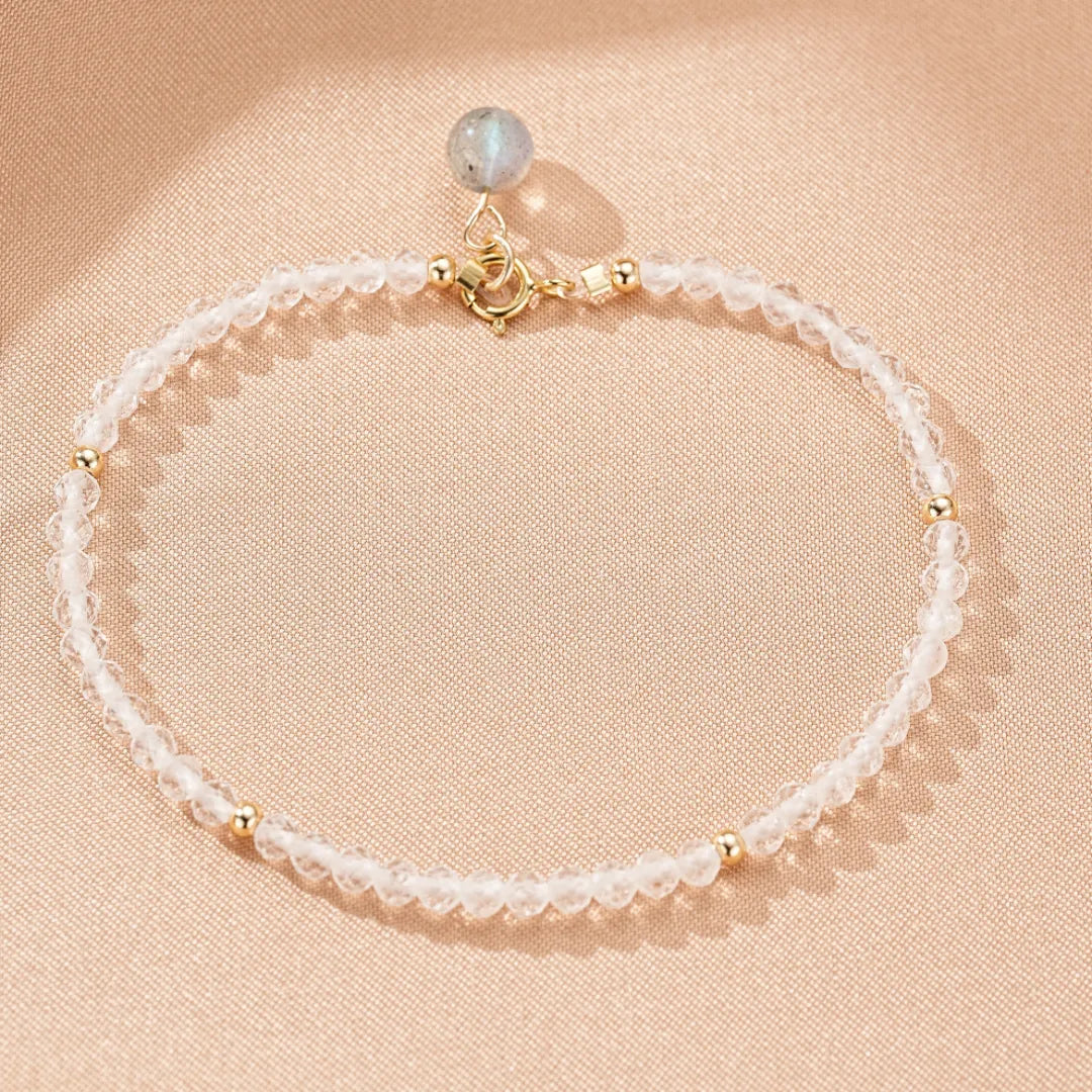 Bracciale Labradorite e Cristallo di Roccia "Charme Intenso"