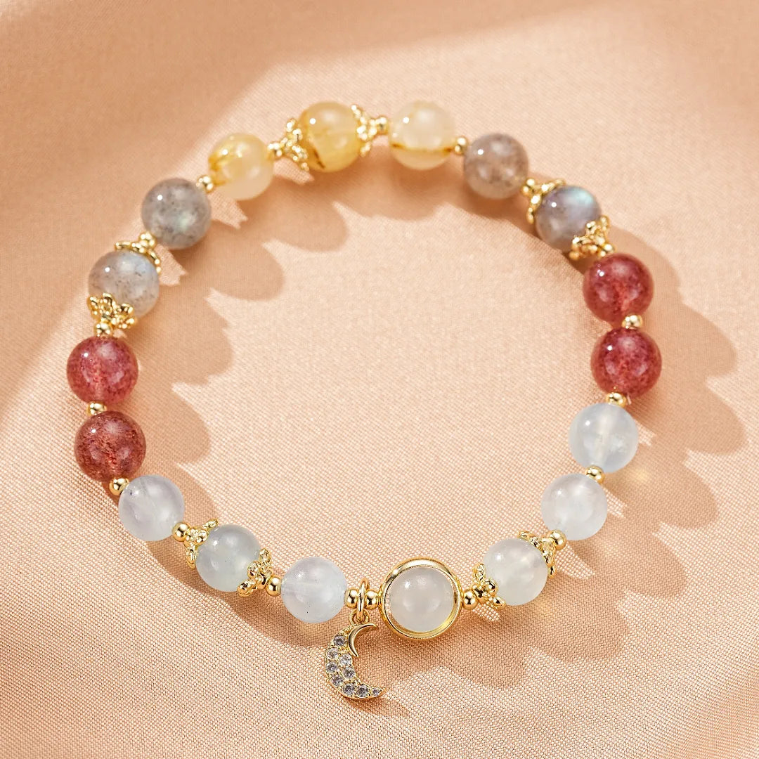 Labradorite and Aquamarine Bracelet "Poetic Sweetness"