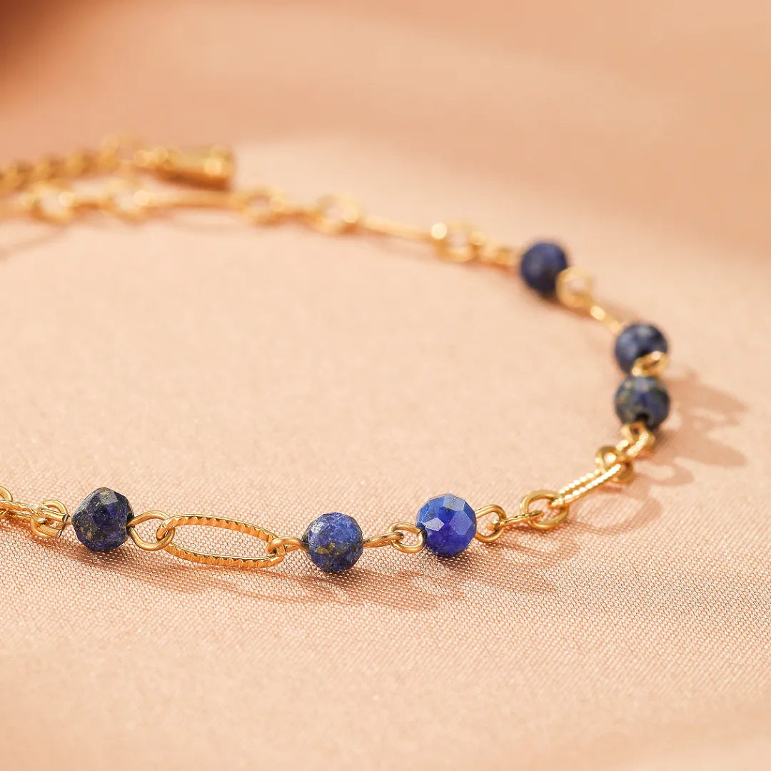 Bracciale Lapislazzuli "Riflessi Stellati"