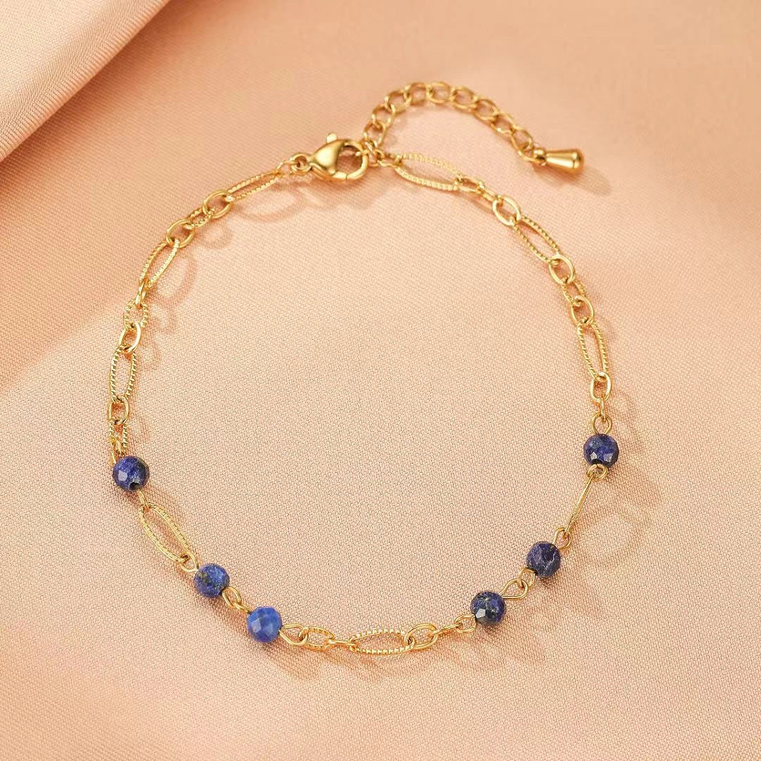 Bracciale Lapislazzuli "Riflessi Stellati"