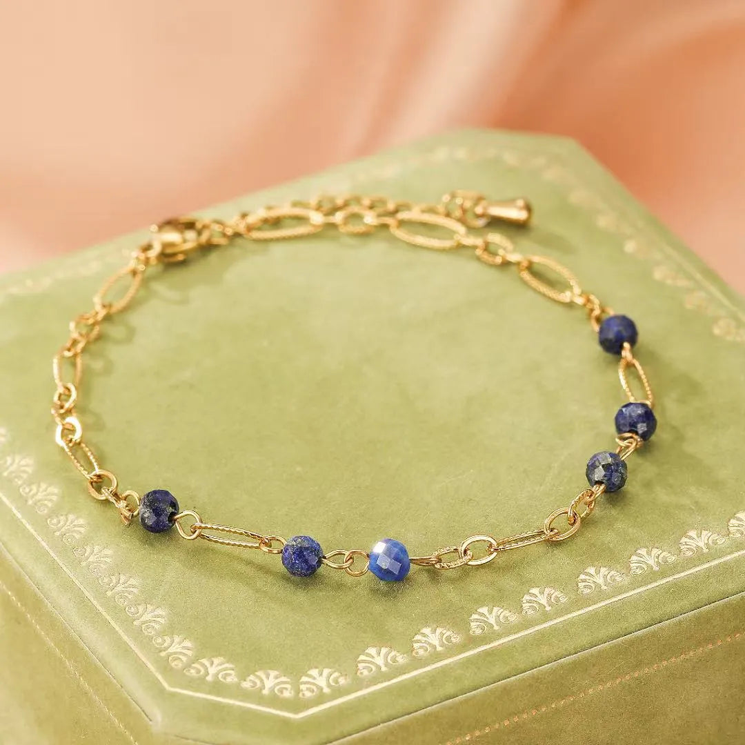 Bracciale Lapislazzuli "Riflessi Stellati"
