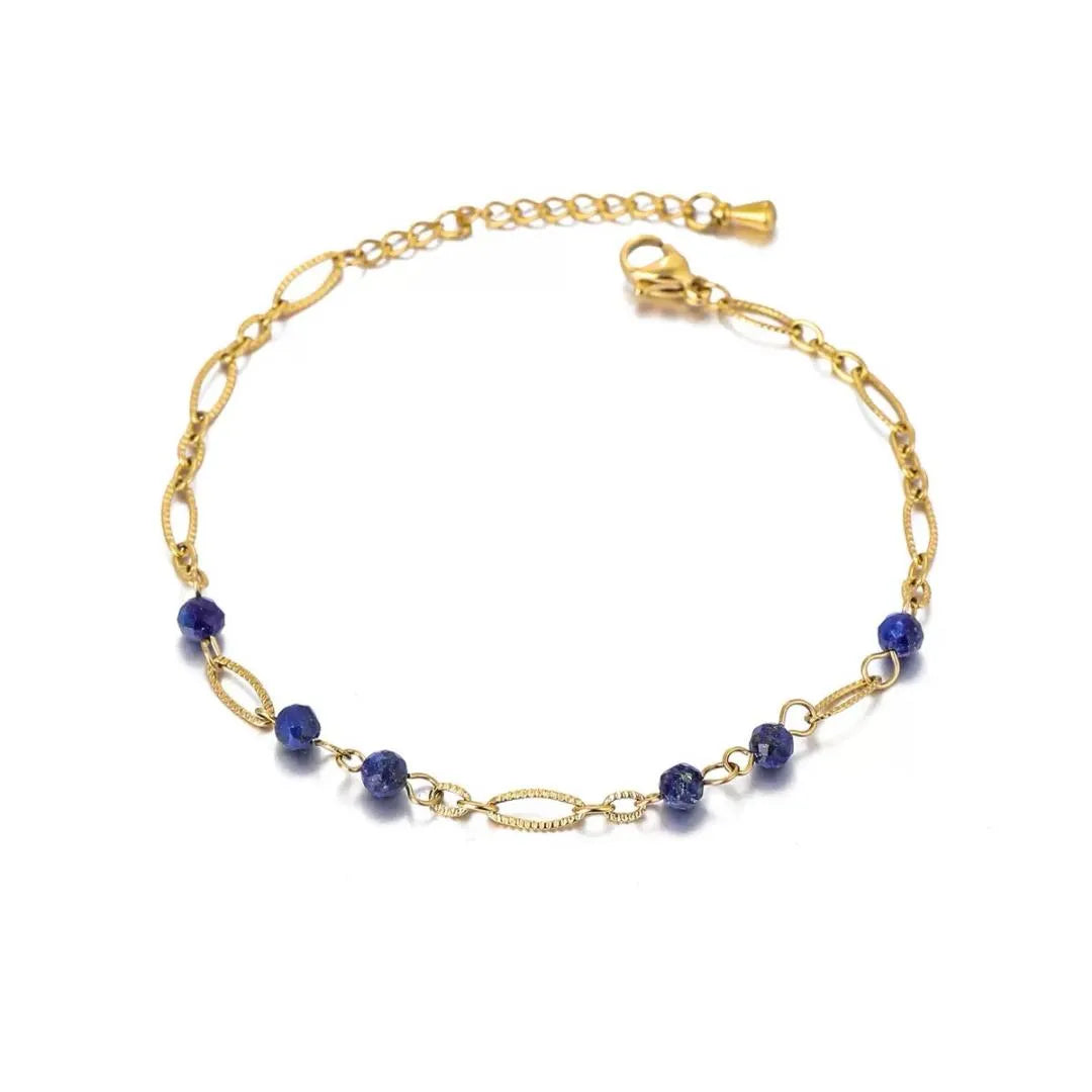 Bracciale Lapislazzuli "Riflessi Stellati"