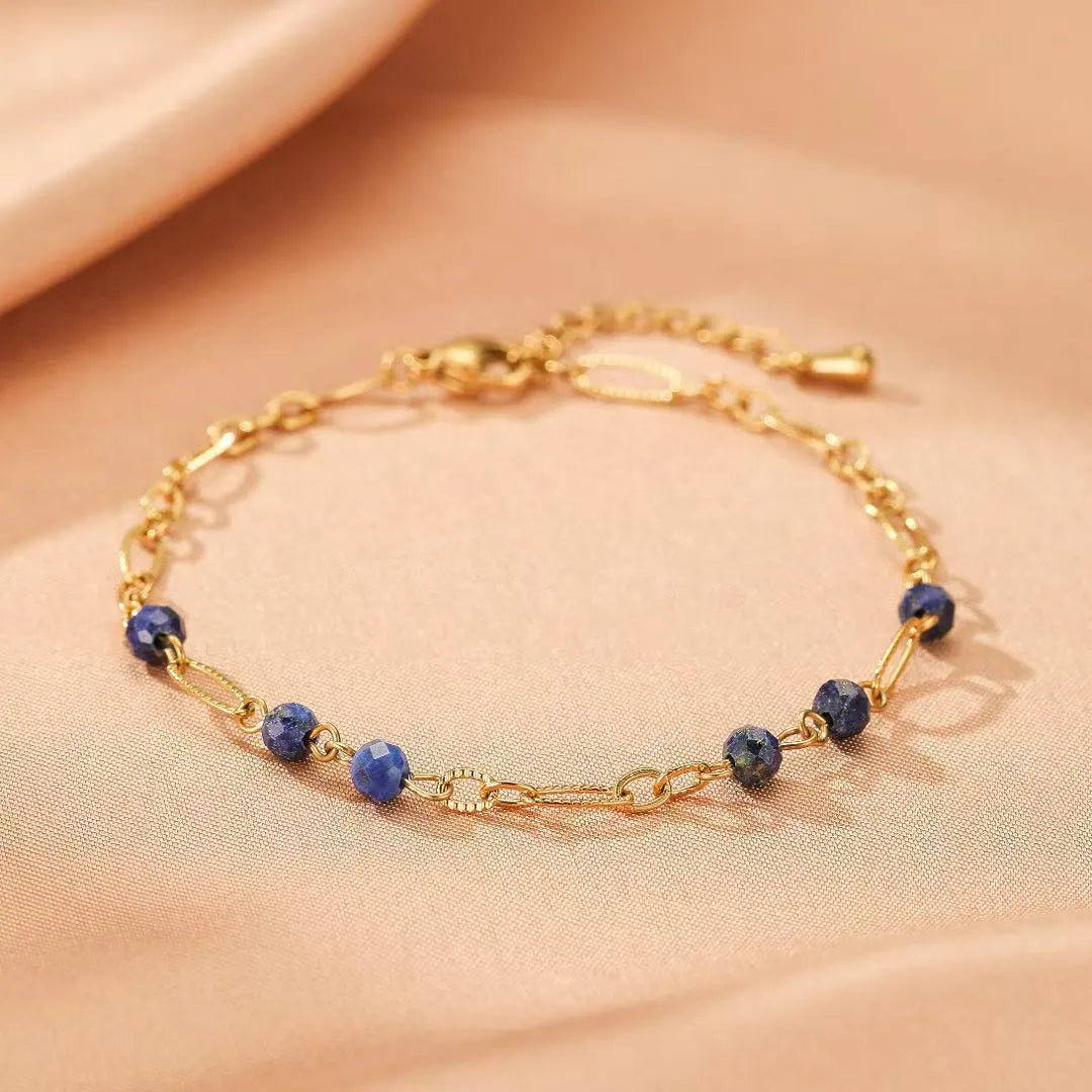 Bracciale Lapislazzuli "Riflessi Stellati"