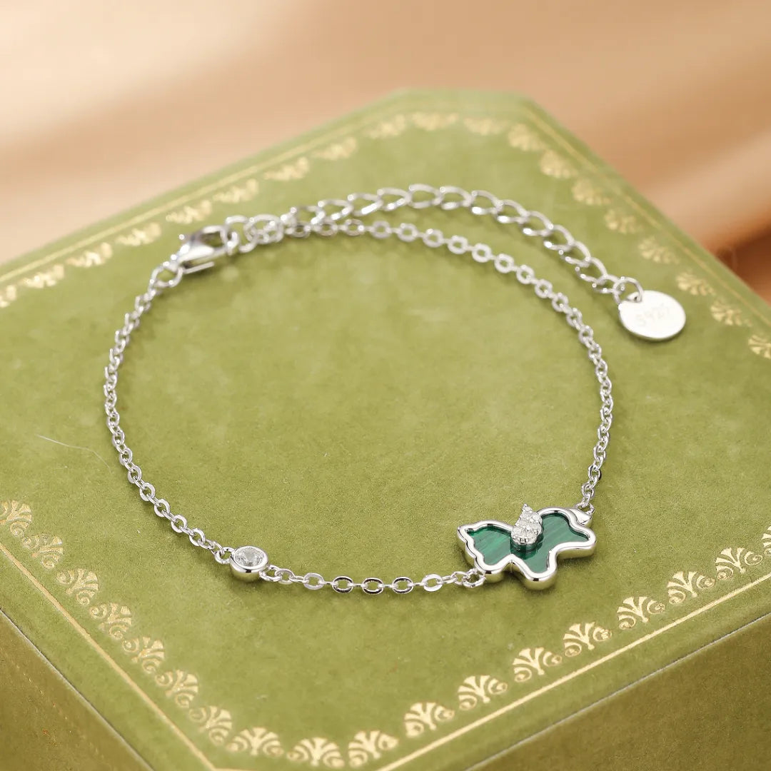 Bracciale Malachite Cavallo "Libertà Dolce" Argento