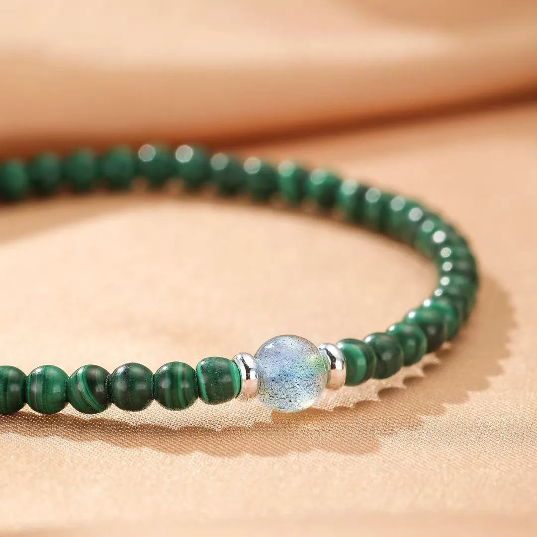 Bracciale Malachite e Labradorite "Trasformazione Interiore"