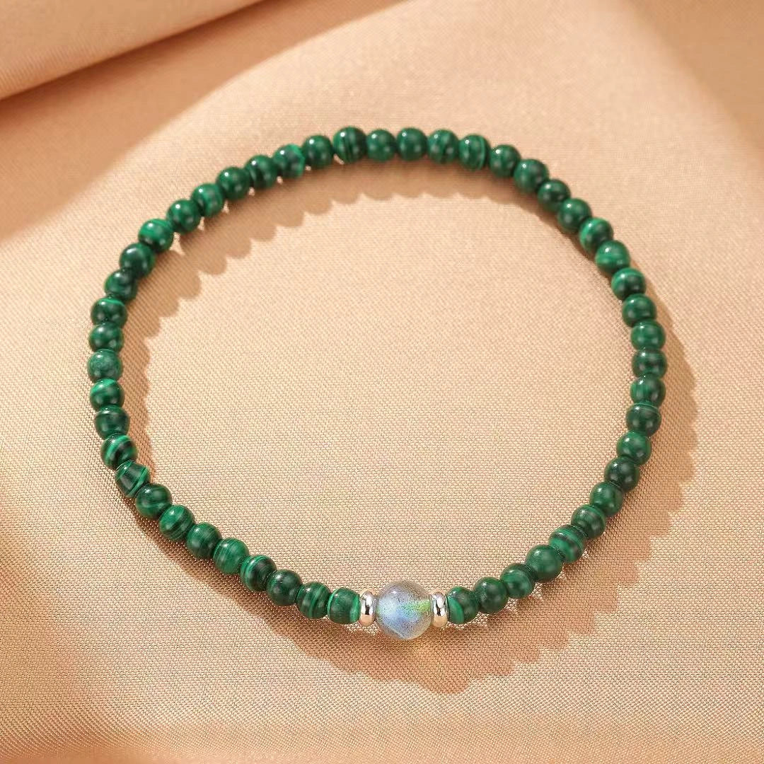 Bracciale Malachite e Labradorite "Trasformazione Interiore"