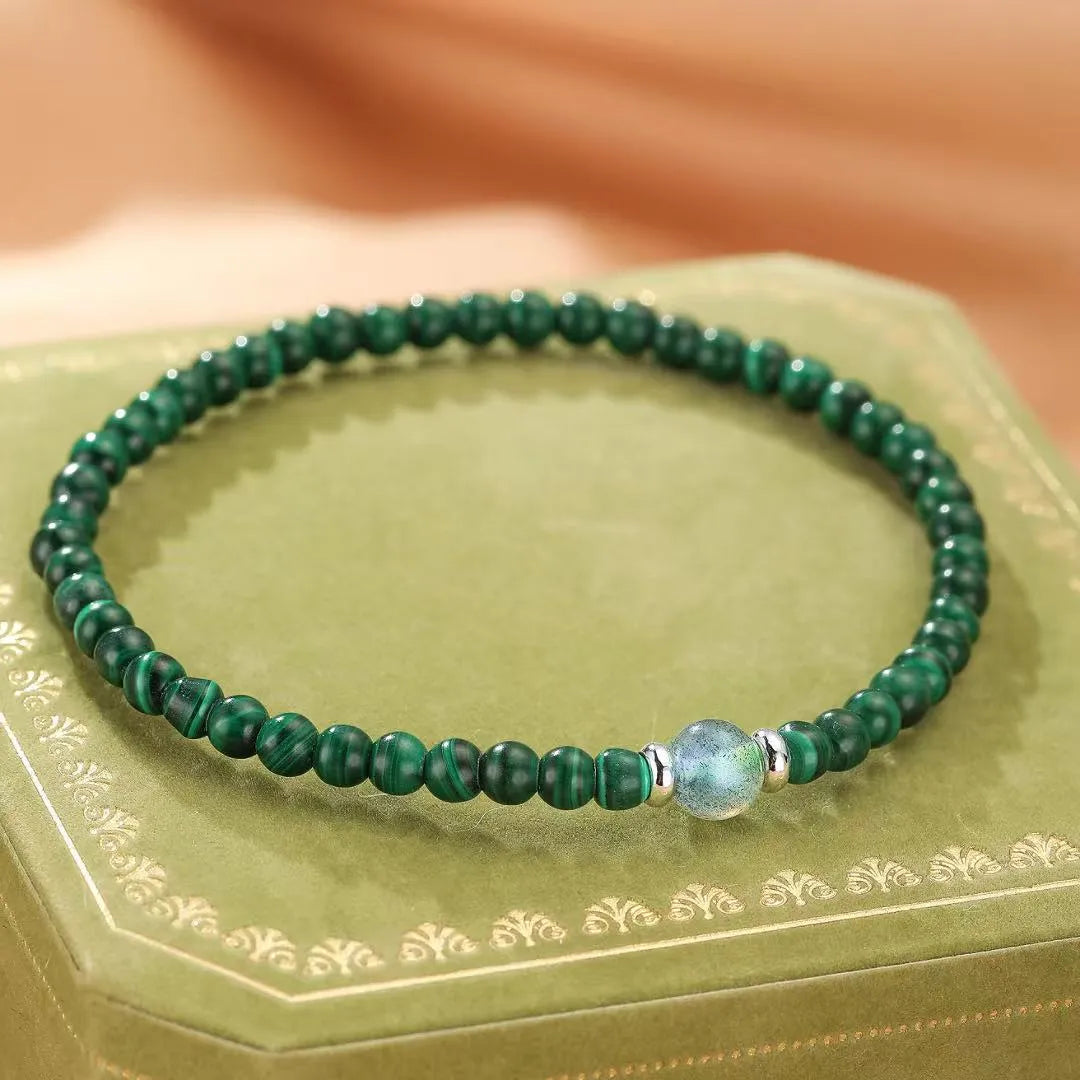 Bracciale Malachite e Labradorite "Trasformazione Interiore"