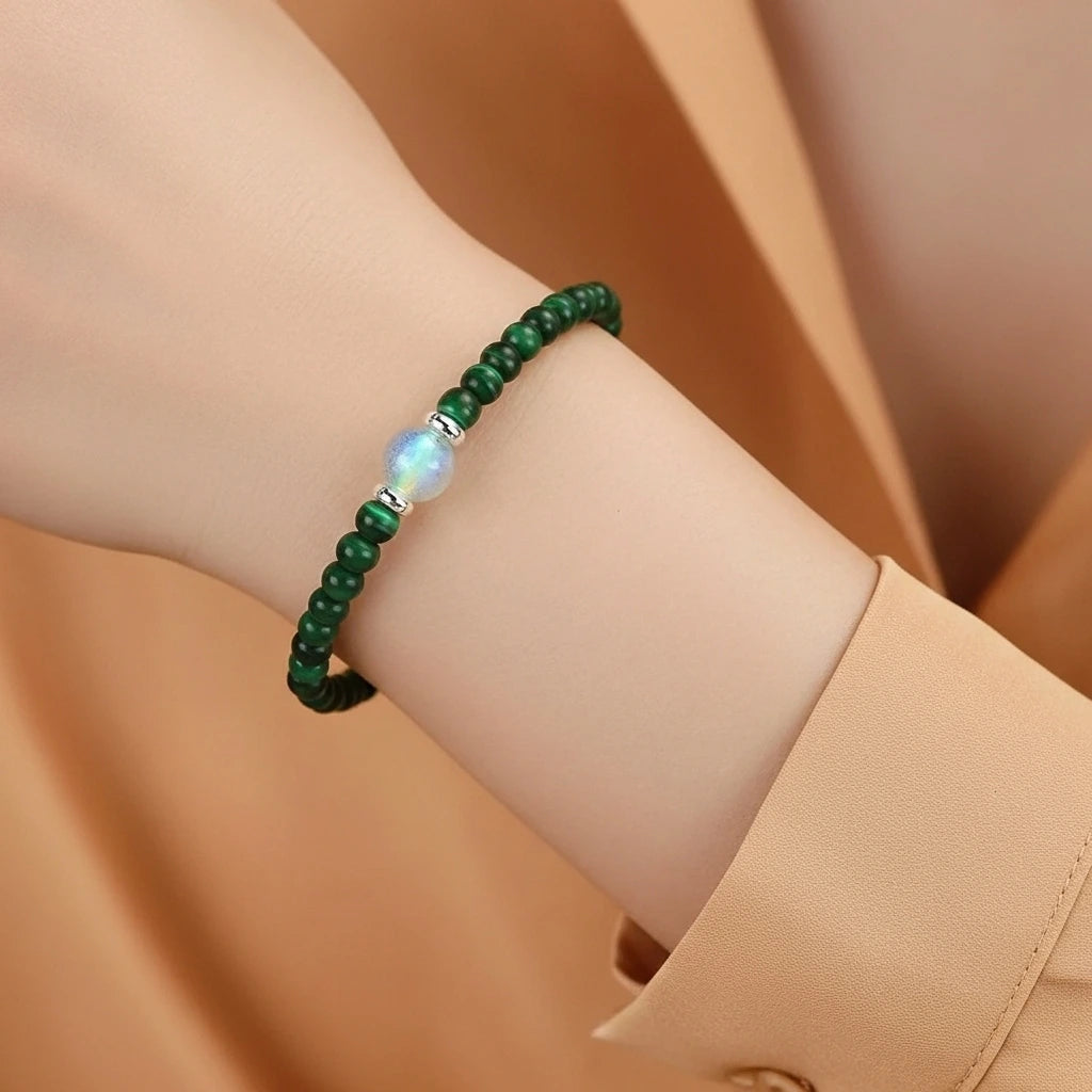 Bracciale Malachite e Labradorite "Trasformazione Interiore"