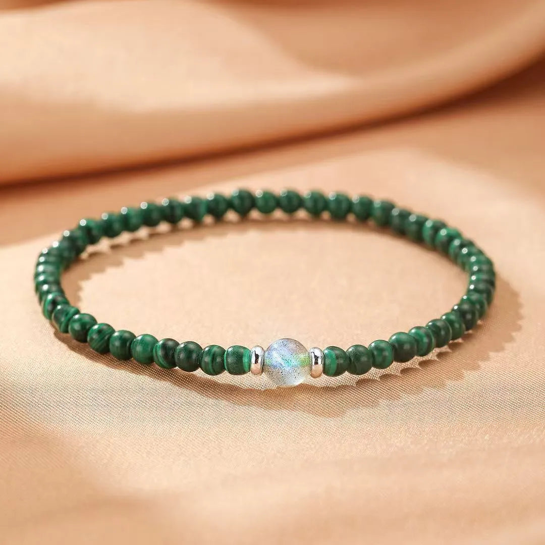 Bracciale Malachite e Labradorite "Trasformazione Interiore"