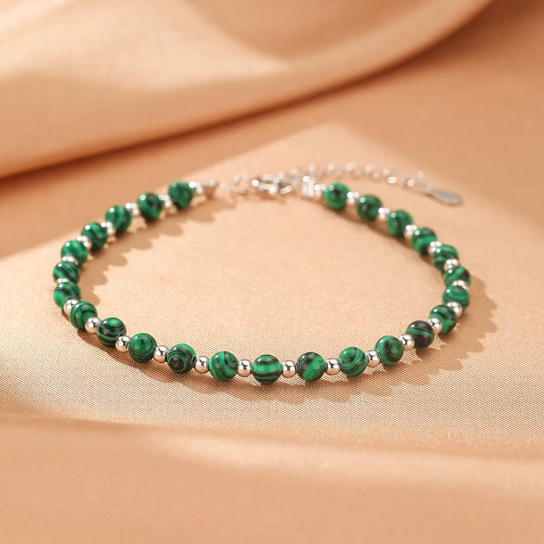 Bracciale Malachite "Vene d'Armonia" Argento