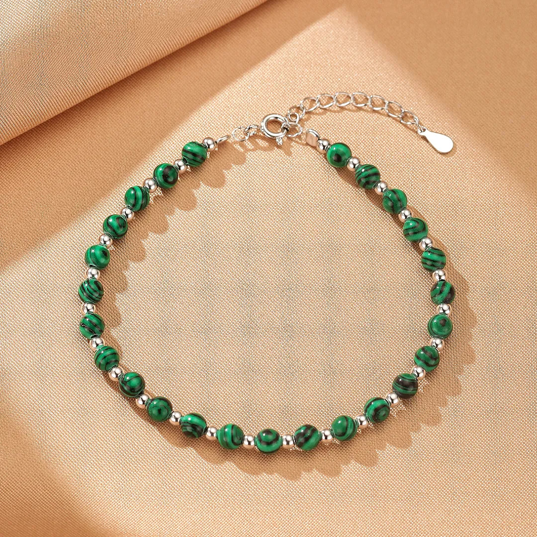 Bracciale Malachite "Vene d'Armonia" Argento