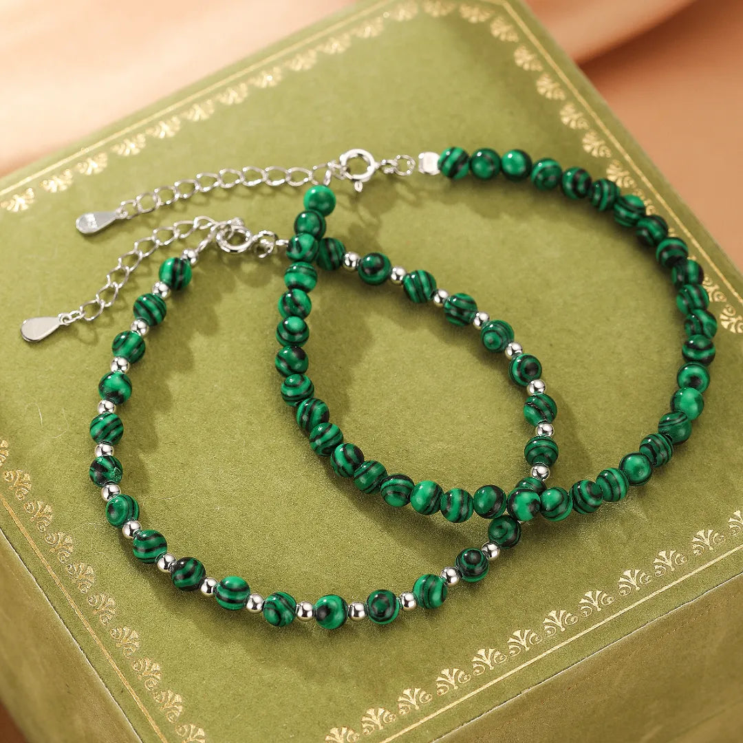 Bracciale Malachite "Vene d'Armonia" Argento