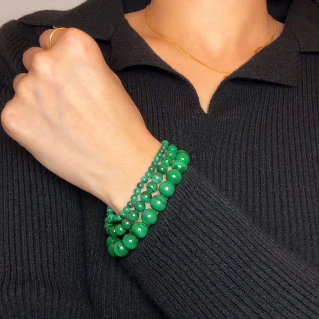 Malachit-Armband "Grüne Adern"