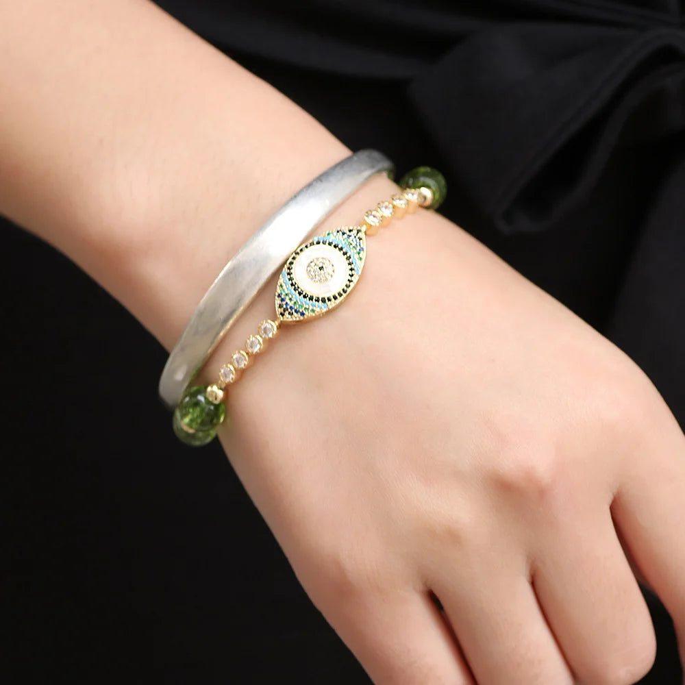 Pulsera Mal Ojo Peridoto "Sueño Protector"