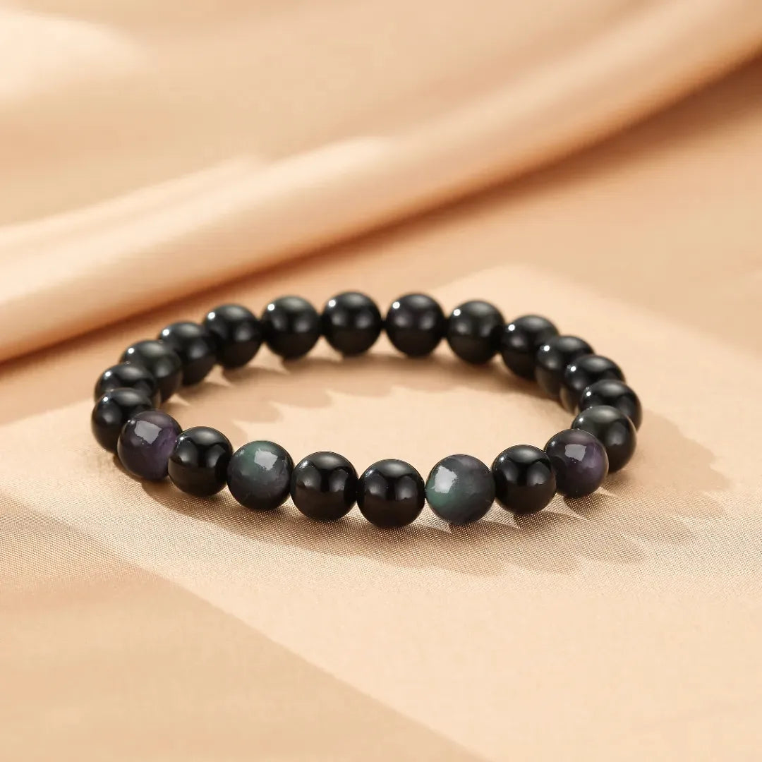 Rainbow Obsidian Bracelet "Mysterious Depth"