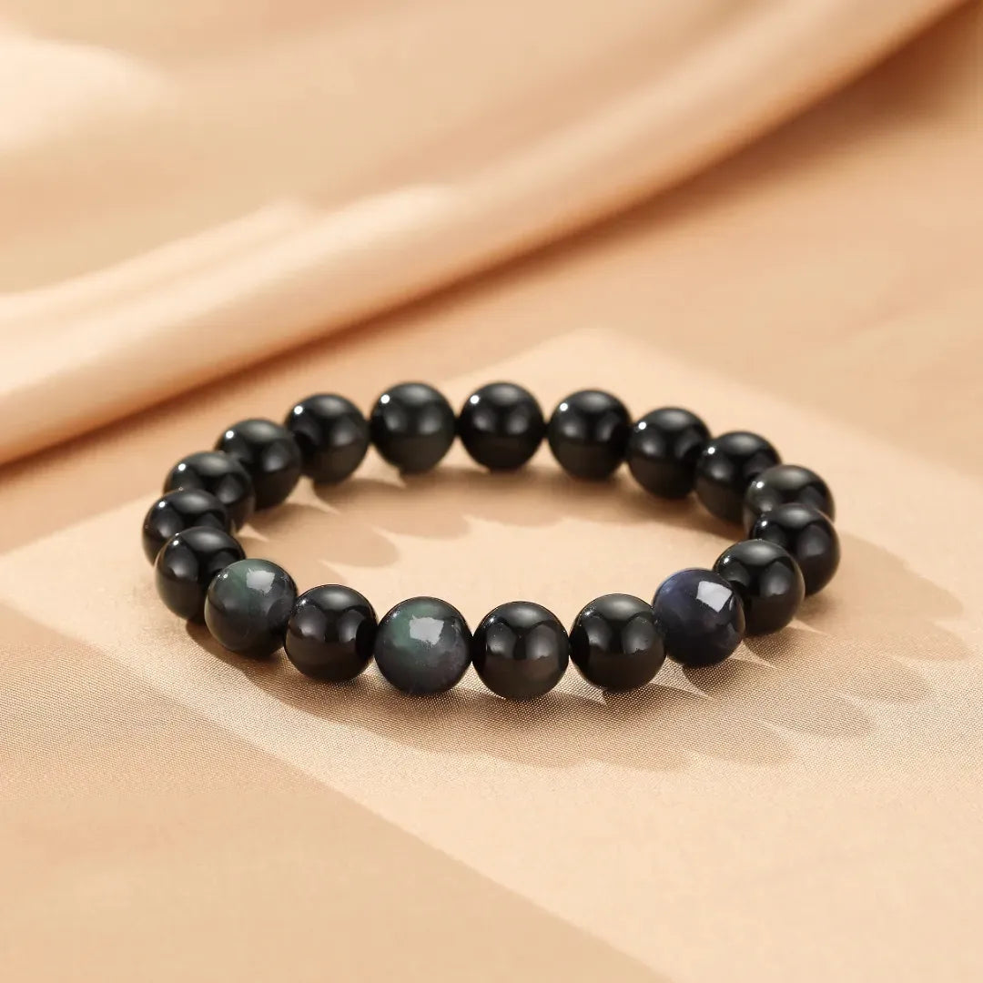 Rainbow Obsidian Bracelet "Mysterious Depth"
