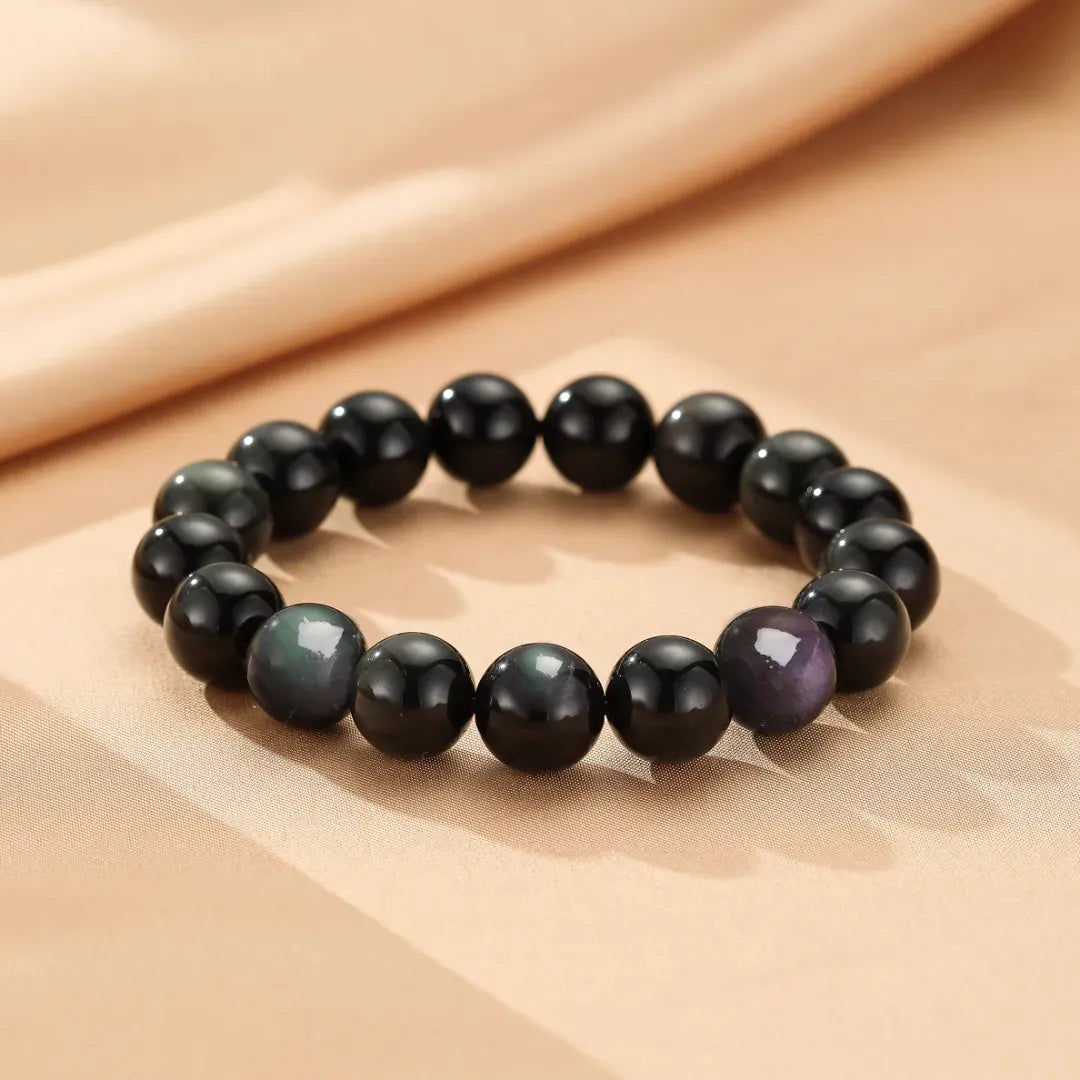 Rainbow Obsidian Bracelet "Mysterious Depth"