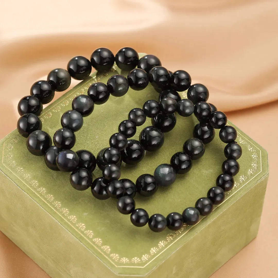 Rainbow Obsidian Bracelet "Mysterious Depth"