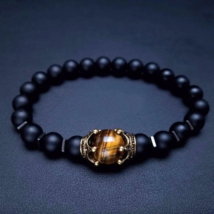 Pulsera de Obsidiana y Ojo de Tigre "Confianza"