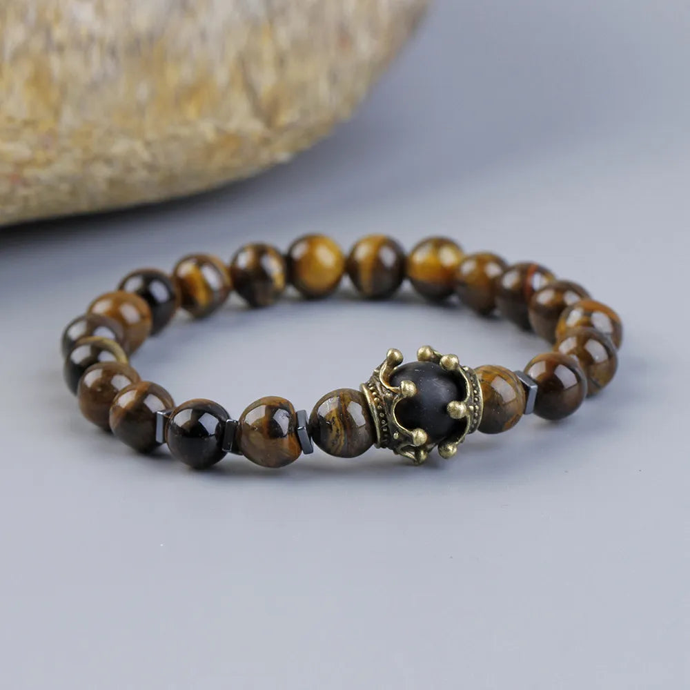 Pulsera de Obsidiana y Ojo de Tigre "Confianza"