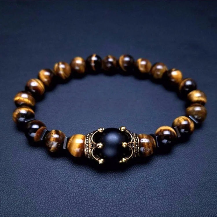 Pulsera de Obsidiana y Ojo de Tigre "Confianza"