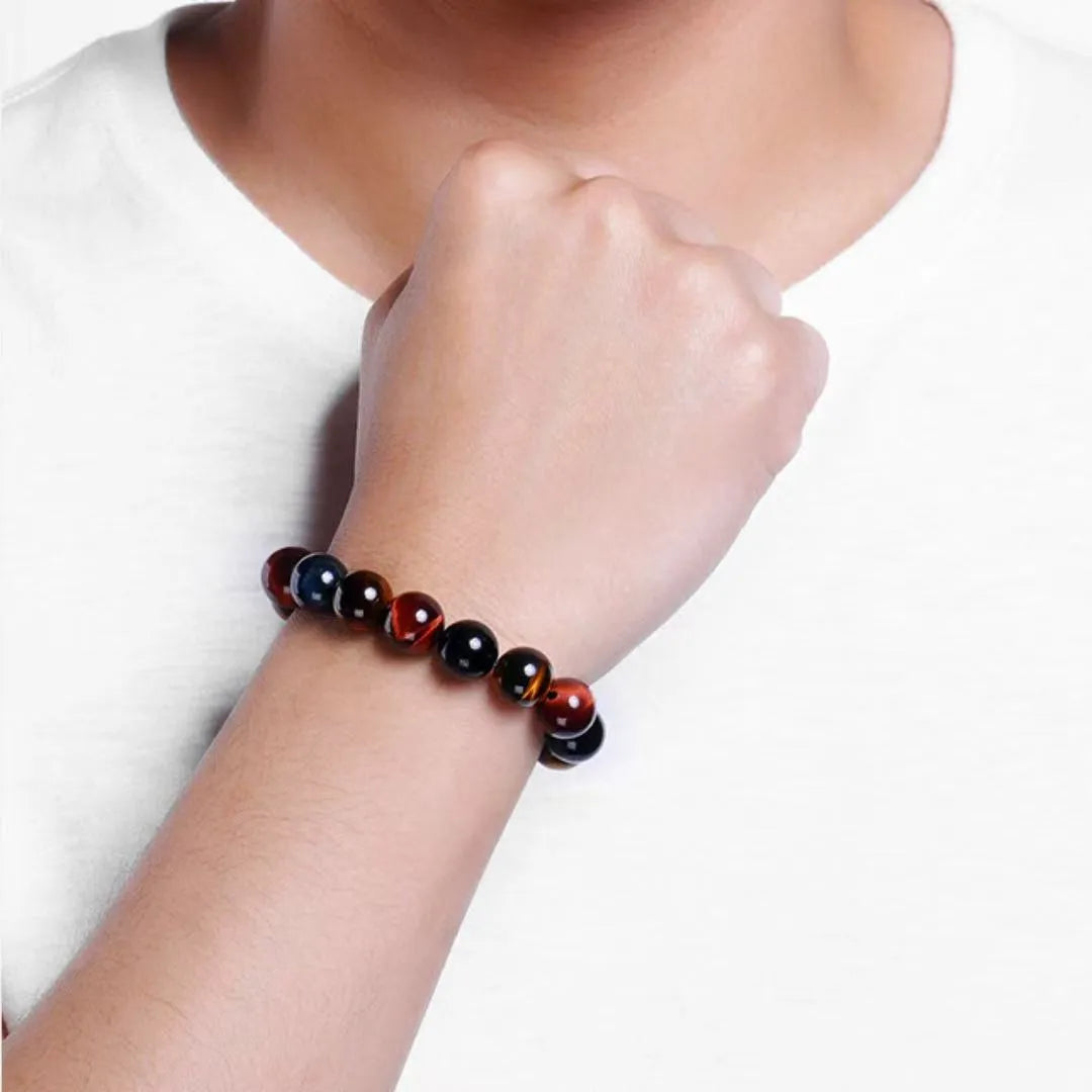 Pulsera Ojo de Tigre Multicolor "Reflejos de Equilibrio"