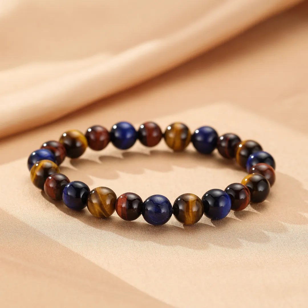 Pulsera Ojo de Tigre Multicolor "Reflejos de Equilibrio"