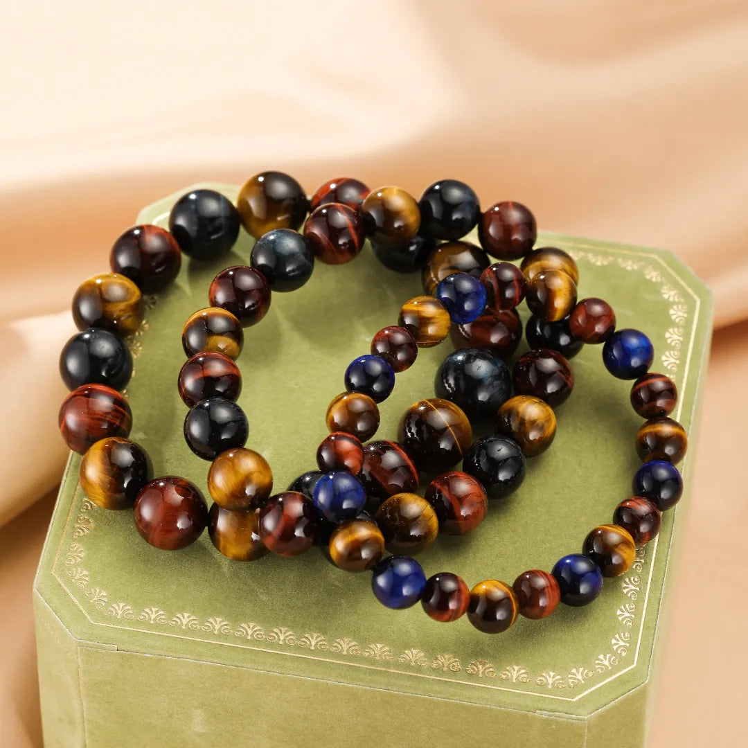 Pulsera Ojo de Tigre Multicolor "Reflejos de Equilibrio"