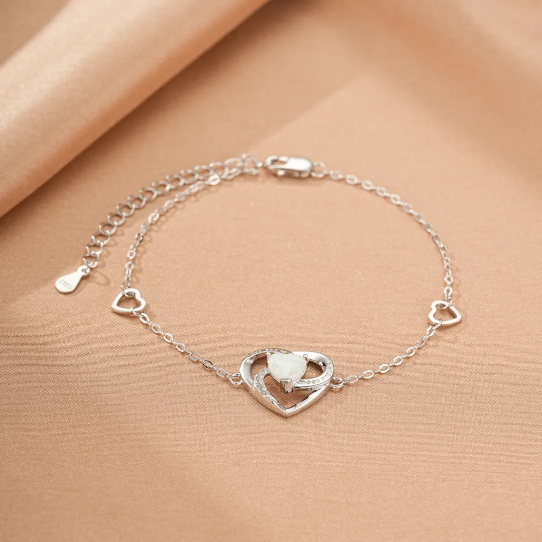 Opal Armband "Reines Herz" Silber