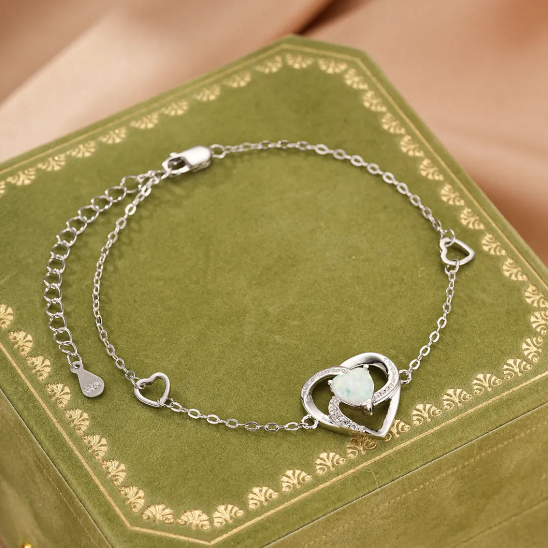 Opal Armband "Reines Herz" Silber