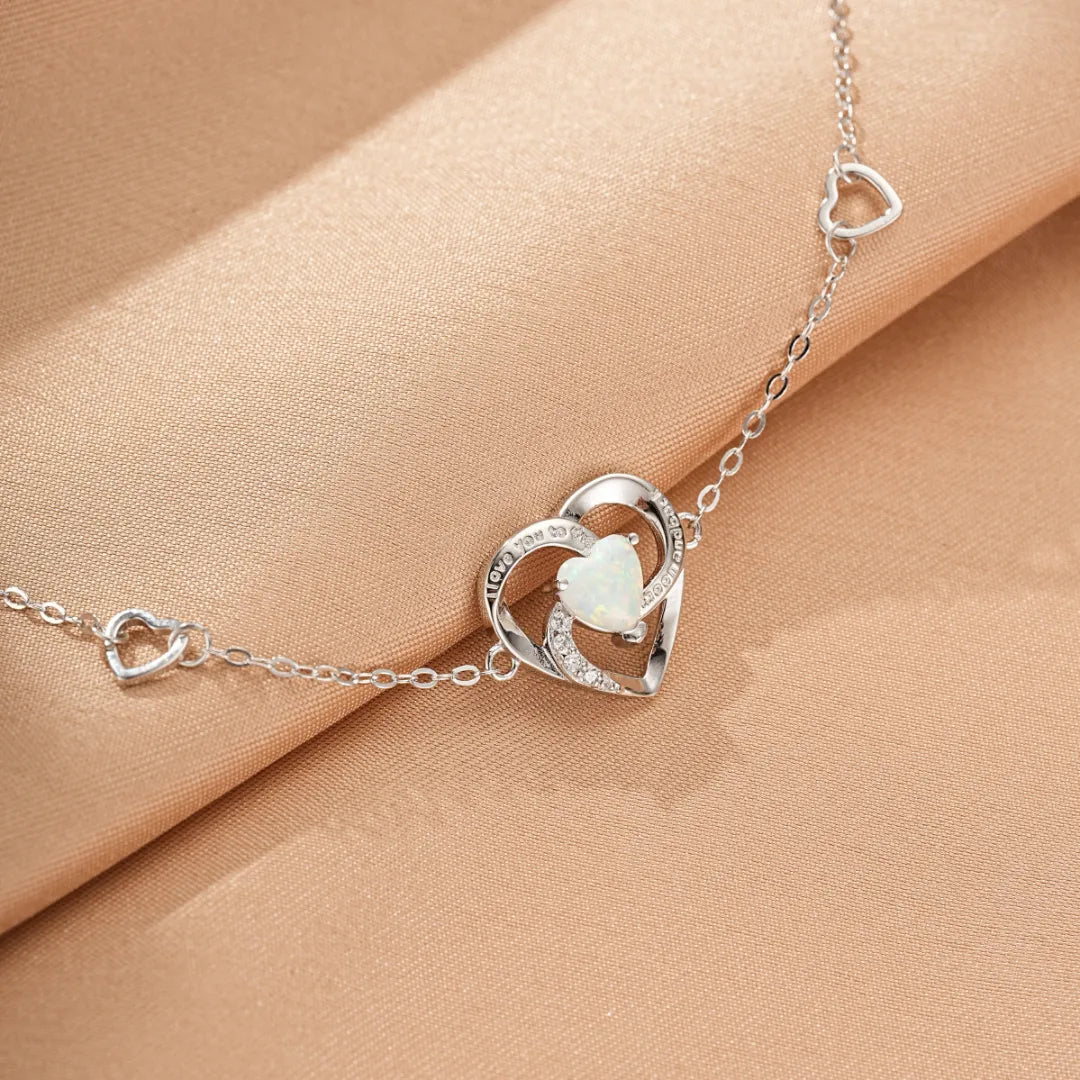 Opal Armband "Reines Herz" Silber
