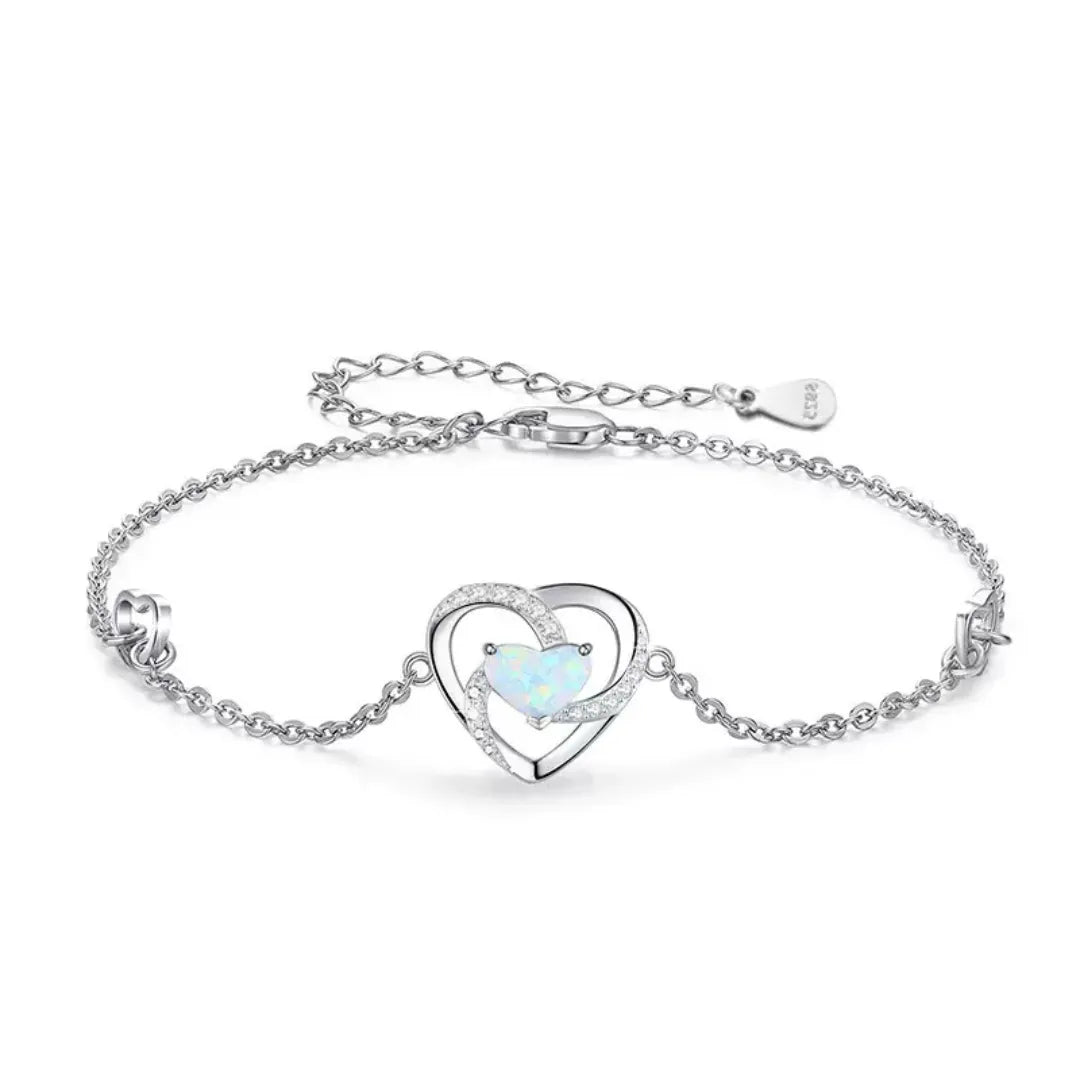 Opal Armband "Reines Herz" Silber