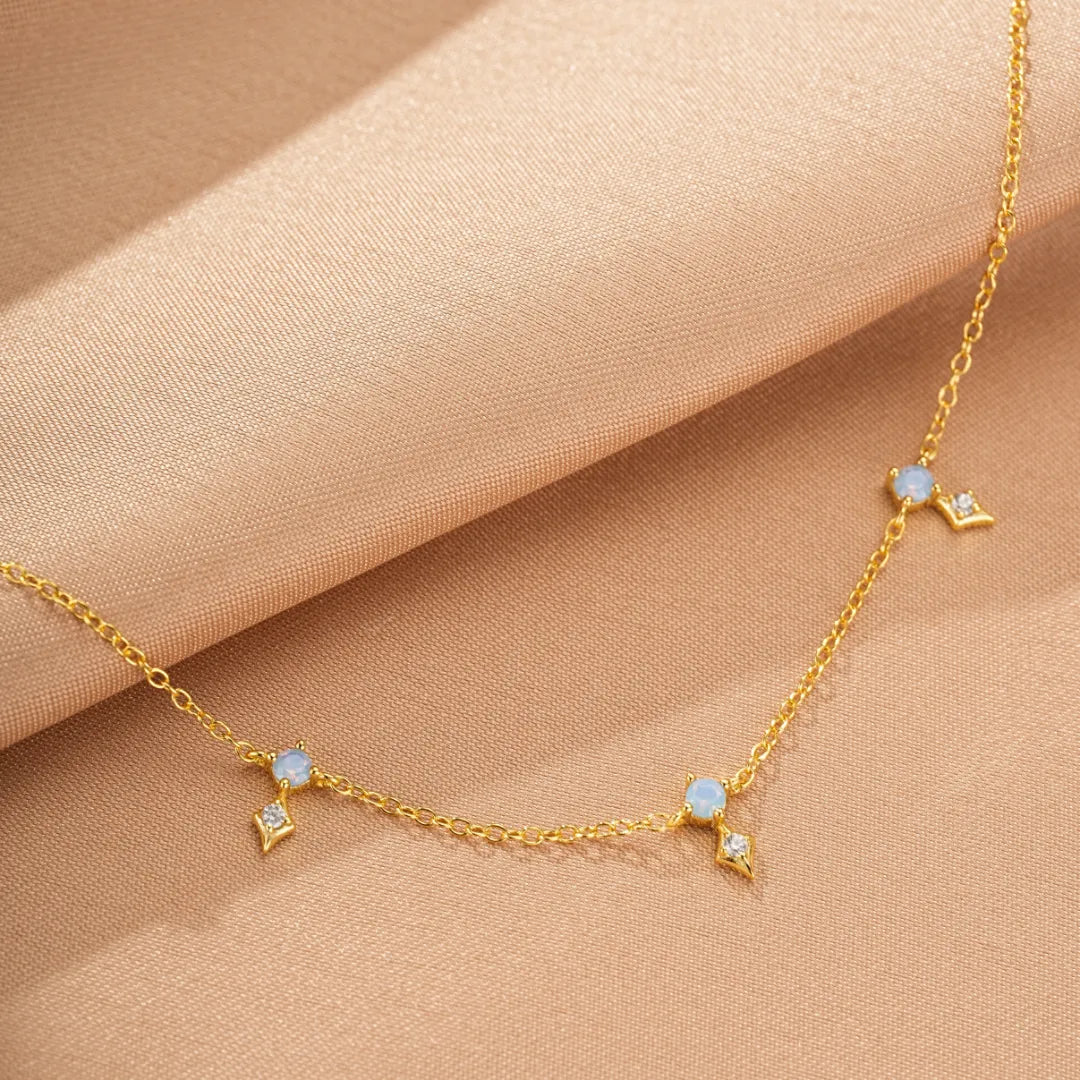 Opal Bracelet "Starry Sparkle" Gold Plated Silver