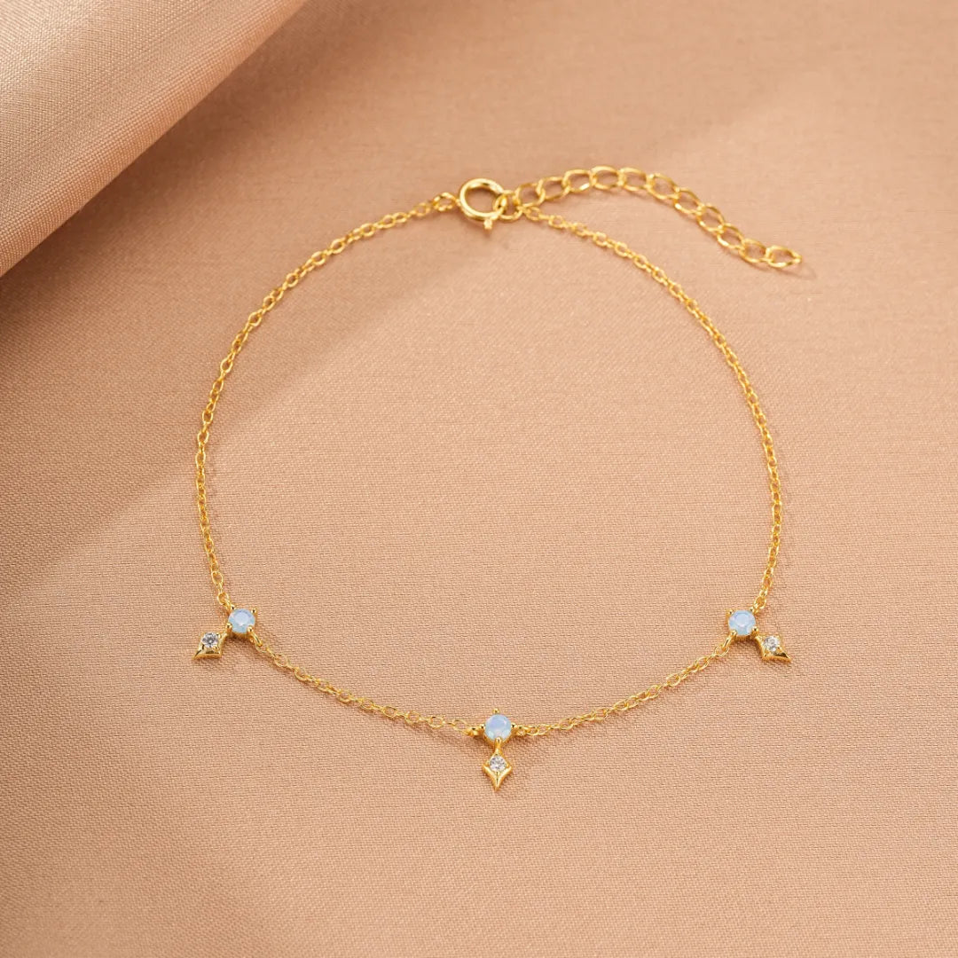 Bracelet Opale "Éclat Étoilé" Argent Doré Or