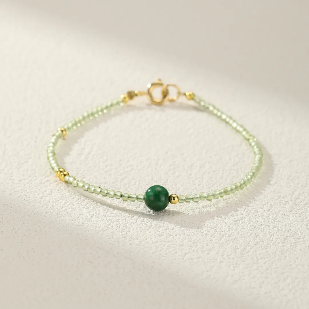Pulsera Peridoto y Jade “Naturaleza Vital”