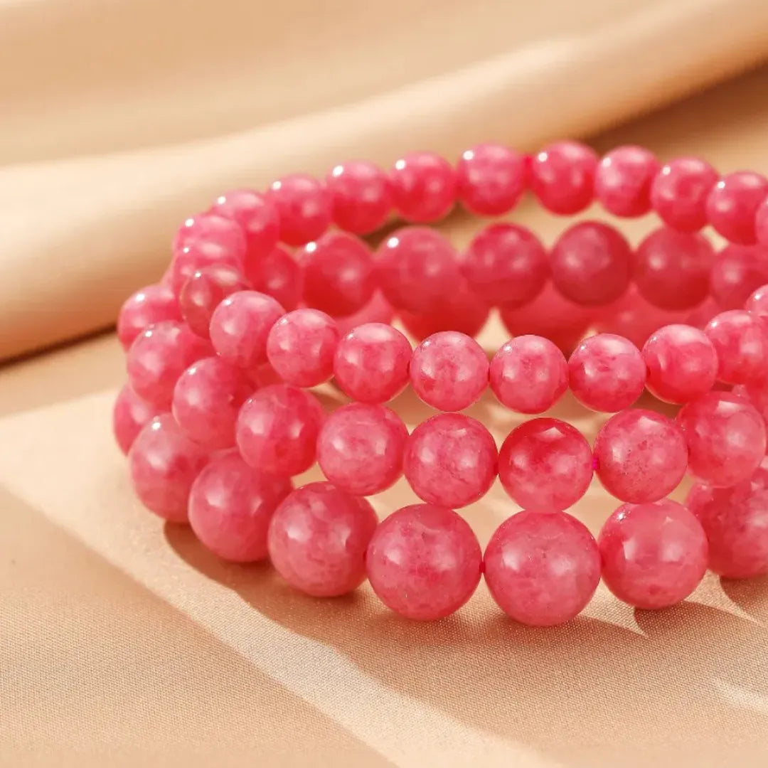 Bracciale Rodonite "Rosa Tenera"