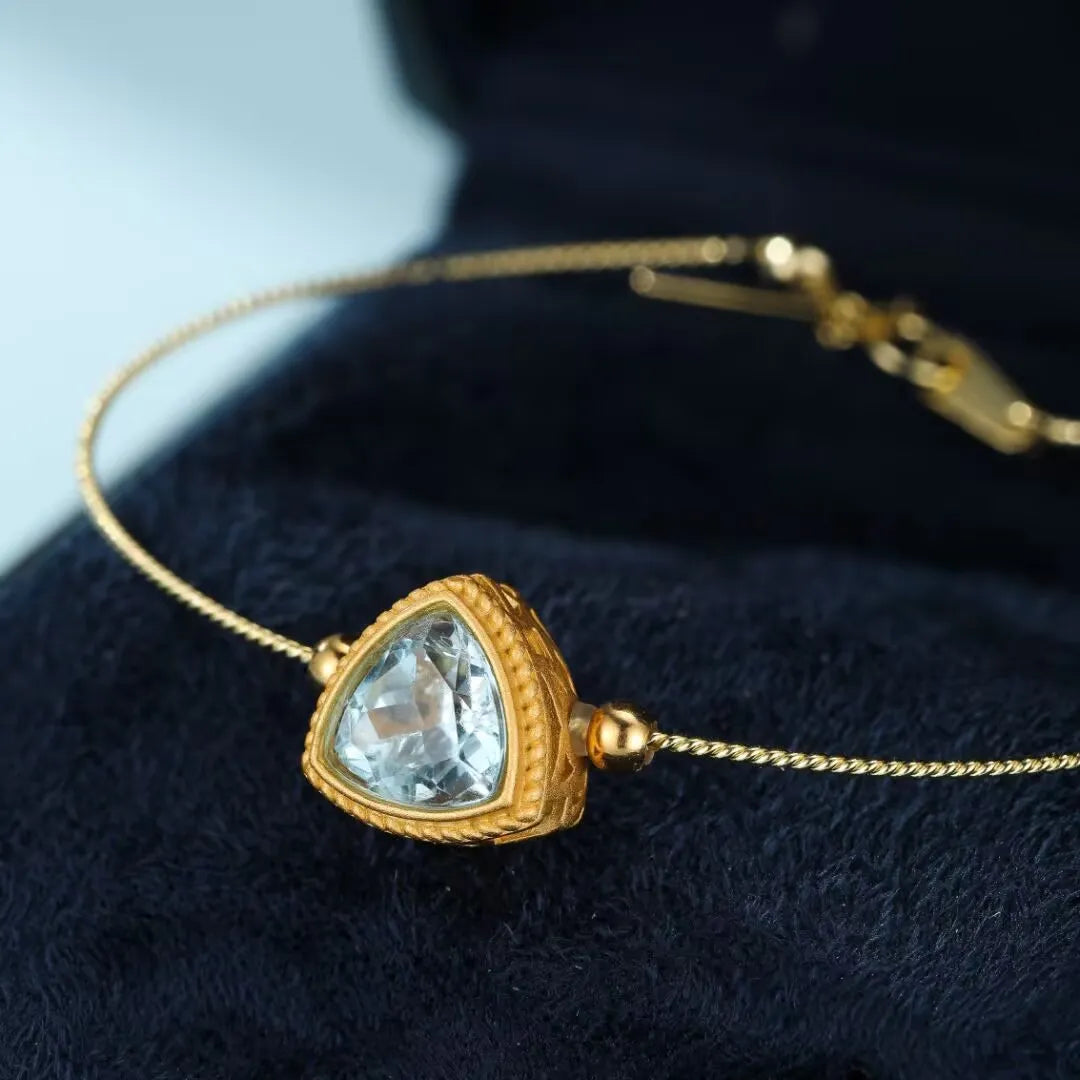 Topaz Bracelet "Celestial Harmony" Gold-Plated Silver
