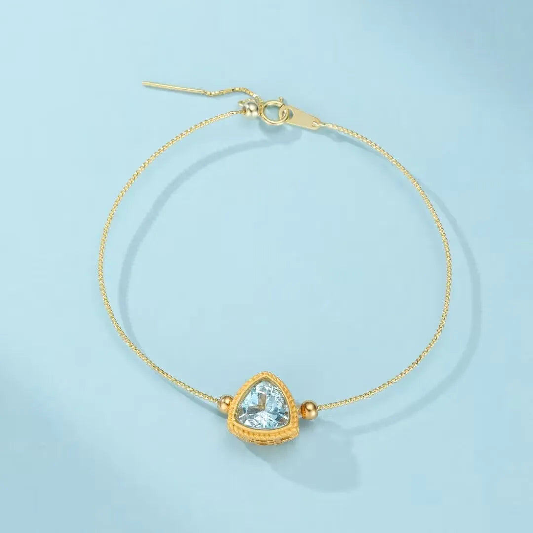 Topaz Bracelet "Celestial Harmony" Gold-Plated Silver
