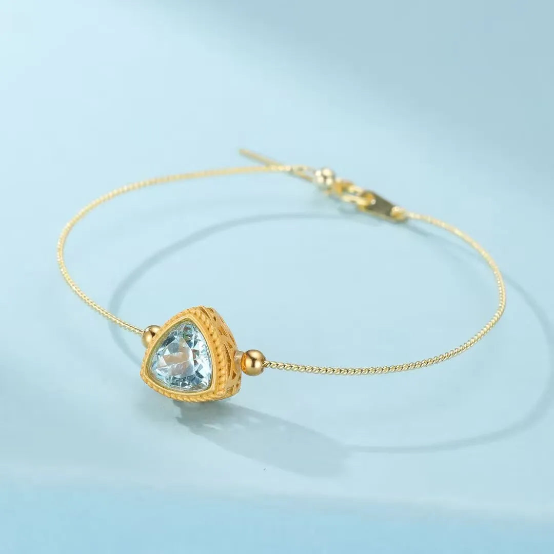 Topaz Bracelet "Celestial Harmony" Gold-Plated Silver